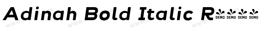 Adinah Bold Italic R字体转换